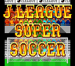 J.League Super Soccer (Japan) Title Screen